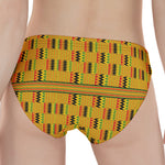 Yellow Kente Pattern Print Women's Panties