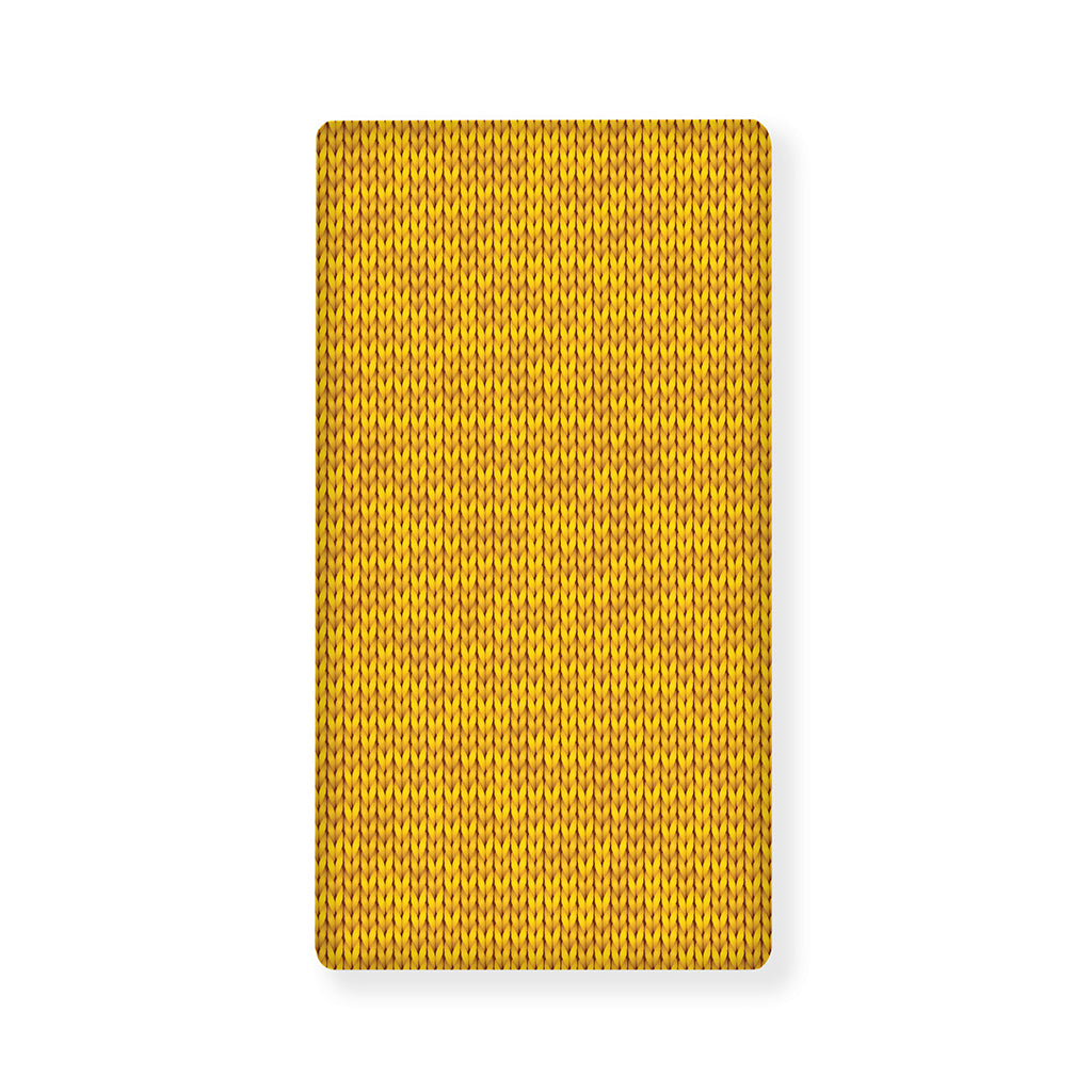 Yellow Knitted Pattern Print Baby Crib Sheet