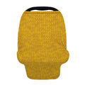 Yellow Knitted Pattern Print Baby Seat Cover