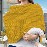 Yellow Knitted Pattern Print Baby Seat Cover