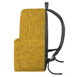 Yellow Knitted Pattern Print Backpack