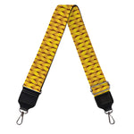 Yellow Knitted Pattern Print Bag Strap