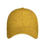 Yellow Knitted Pattern Print Baseball Cap