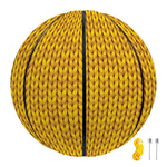 Yellow Knitted Pattern Print Basketball