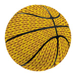 Yellow Knitted Pattern Print Basketball