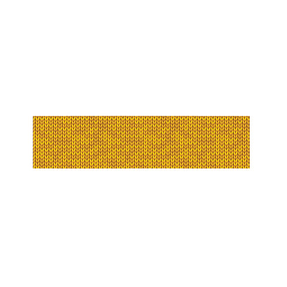 Yellow Knitted Pattern Print Bed Runner