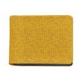 Yellow Knitted Pattern Print Bifold Wallet