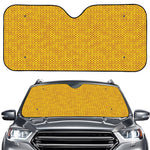 Yellow Knitted Pattern Print Car Windshield Sun Shade