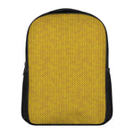 Yellow Knitted Pattern Print Casual Backpack