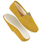 Yellow Knitted Pattern Print Casual Shoes