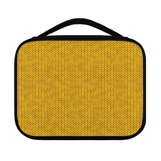Yellow Knitted Pattern Print Classic Bible Case
