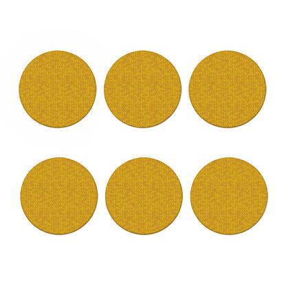 Yellow Knitted Pattern Print Coaster Set
