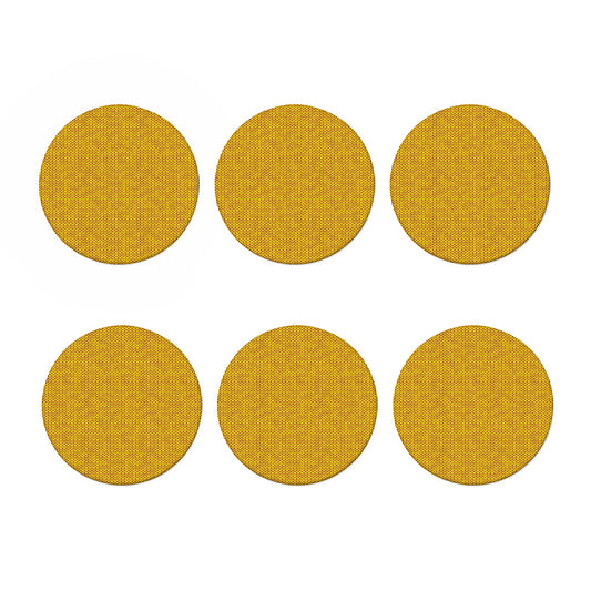 Yellow Knitted Pattern Print Coaster Set