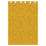 Yellow Knitted Pattern Print Curtain
