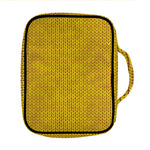 Yellow Knitted Pattern Print Front Pocket Bible Bag