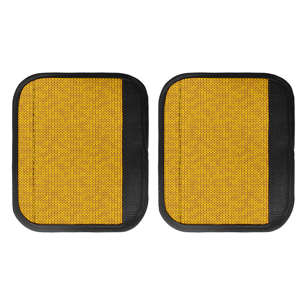 Yellow Knitted Pattern Print Handle Covers