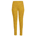 Yellow Knitted Pattern Print High-Waisted Pocket Leggings