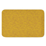 Yellow Knitted Pattern Print Indoor Door Mat