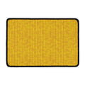 Yellow Knitted Pattern Print Kitchen Mat