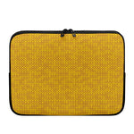 Yellow Knitted Pattern Print Laptop Sleeve