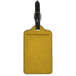 Yellow Knitted Pattern Print Luggage Tag