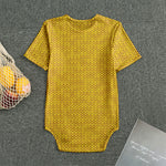 Yellow Knitted Pattern Print Men's Bodysuit