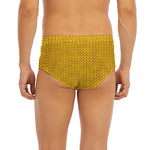 Yellow Knitted Pattern Print Men's Briefs