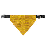 Yellow Knitted Pattern Print Over The Collar Dog Bandana