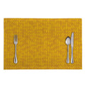 Yellow Knitted Pattern Print Placemat