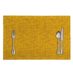 Yellow Knitted Pattern Print Placemat