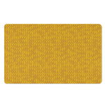 Yellow Knitted Pattern Print Polyester Doormat
