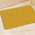 Yellow Knitted Pattern Print Polyester Doormat