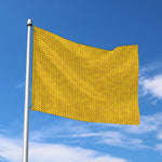 Yellow Knitted Pattern Print Polyester Flag