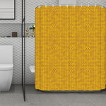 Yellow Knitted Pattern Print Polyester Shower Curtain