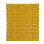 Yellow Knitted Pattern Print Polyester Shower Curtain