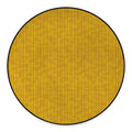 Yellow Knitted Pattern Print Round Floor Mat