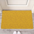 Yellow Knitted Pattern Print Rubber Doormat