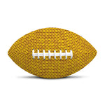 Yellow Knitted Pattern Print Rugby Ball