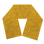 Yellow Knitted Pattern Print Scarf