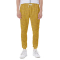 Yellow Knitted Pattern Print Joggers