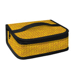 Yellow Knitted Pattern Print Small Lunch Bag