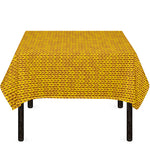 Yellow Knitted Pattern Print Tablecloth