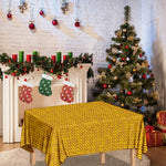 Yellow Knitted Pattern Print Tablecloth