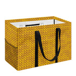 Yellow Knitted Pattern Print Utility Tote Bag