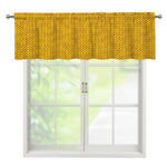 Yellow Knitted Pattern Print Window Valance