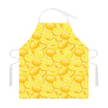 Yellow Lemon Pattern Print Adjustable Apron