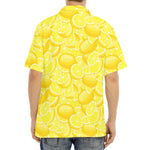 Yellow Lemon Pattern Print Aloha Shirt