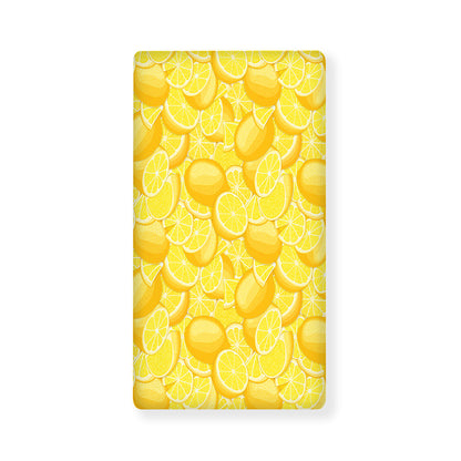 Yellow Lemon Pattern Print Baby Crib Sheet