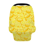 Yellow Lemon Pattern Print Baby Seat Cover