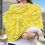 Yellow Lemon Pattern Print Baby Seat Cover